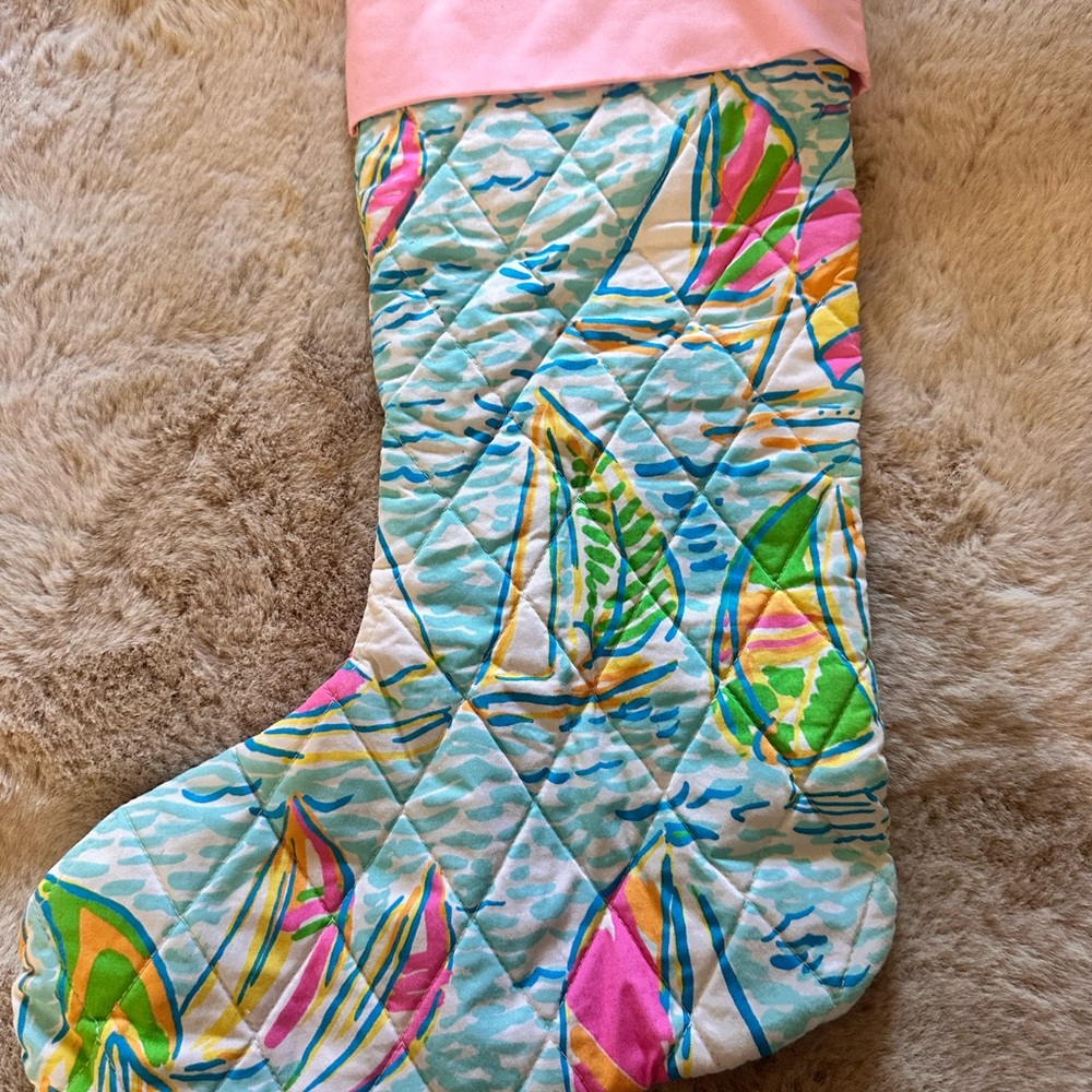 Lilly Pulitzer Pink and Blue Quilted Bag